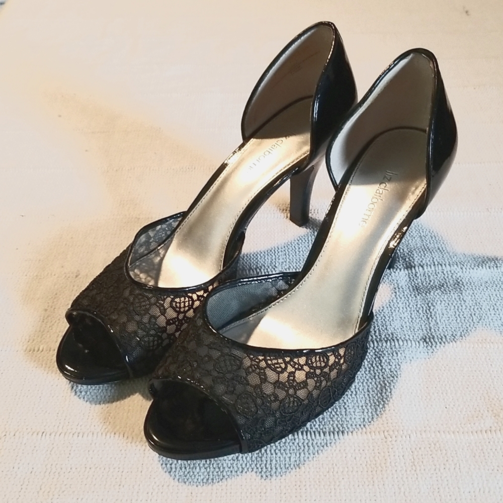 Liz Claiborne Black Lace Heels
